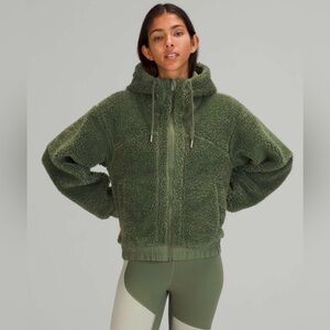 Lululemon Reversible Fleece Jacket in Green Twill
